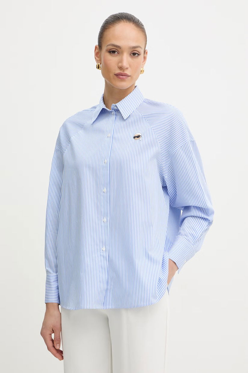 Karl Lagerfeld cămașă pentru femei, din bumbac IKON