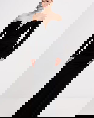 Elisabetta Franchi rochie drapată cu vâscoză