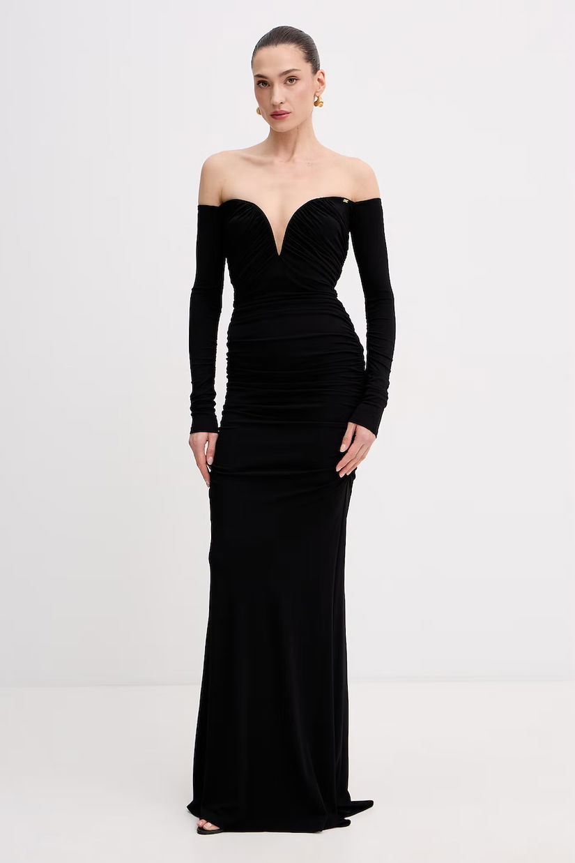 Elisabetta Franchi rochie drapată cu vâscoză