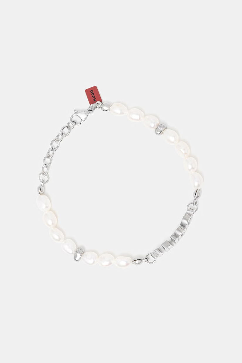 HUGO brățară pentru bărbați sidefie E-SHELLBEADS2-BRA