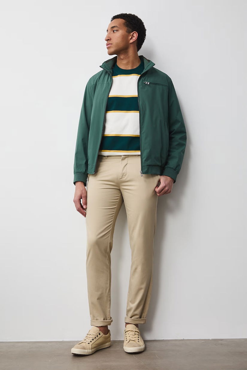 Medicine pantaloni chinos pentru bărbați, din bumbac cu elastan