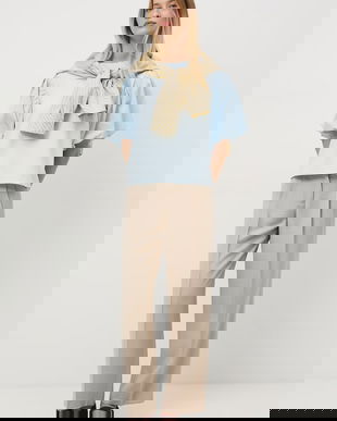 Medicine pantaloni wide leg pentru femei, cu vâscoză