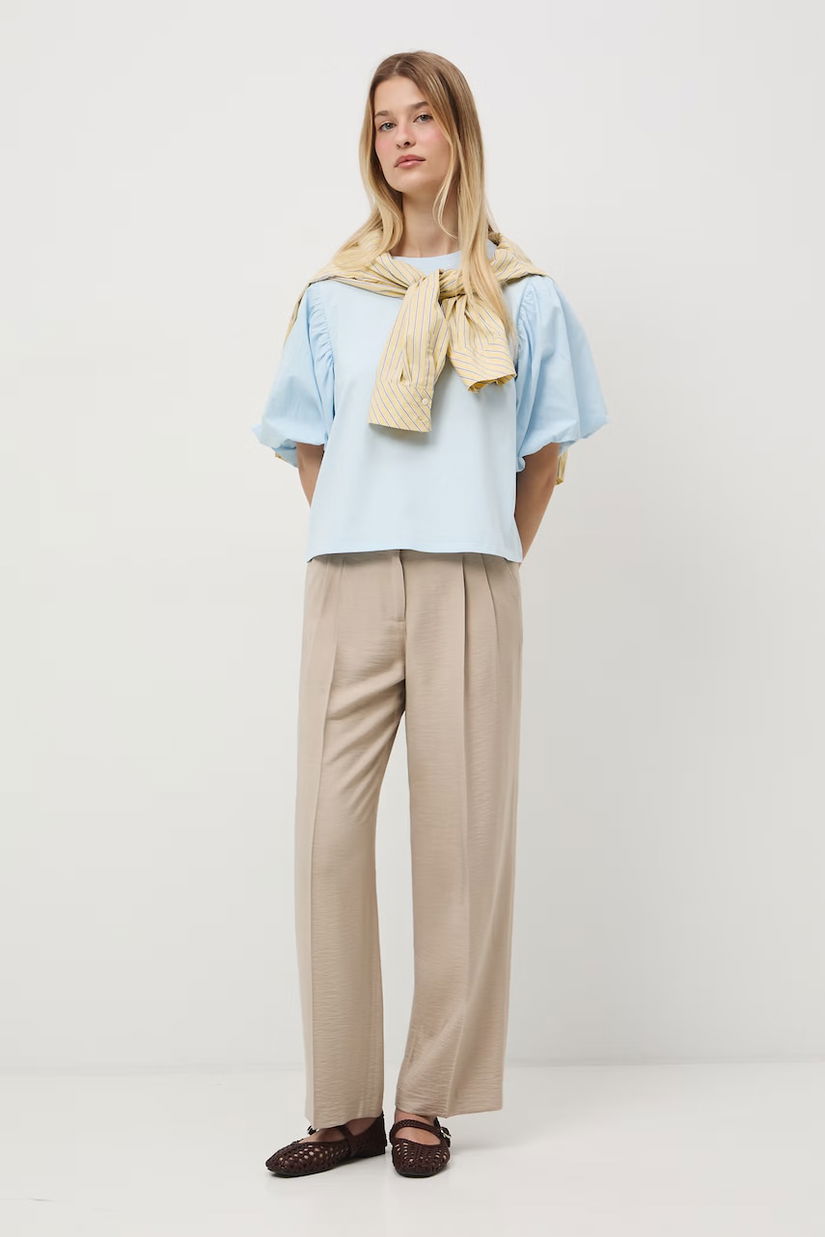 Medicine pantaloni wide leg pentru femei, cu vâscoză