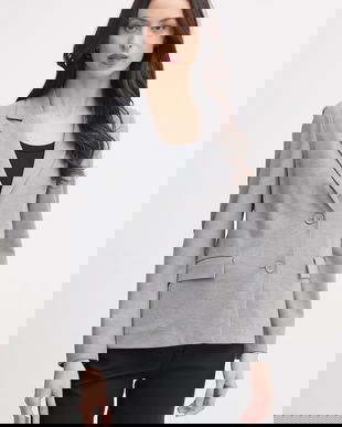 United Colors of Benetton sacou cu un singur rând de nasturi pentru femei, cu vâscoză