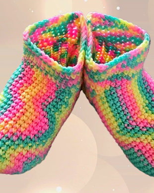 Botosei croșetați pentru copii Rainbow Dreams  degradé multicolor