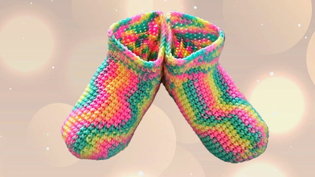Botosei croșetați pentru copii Rainbow Dreams degradé multicolor