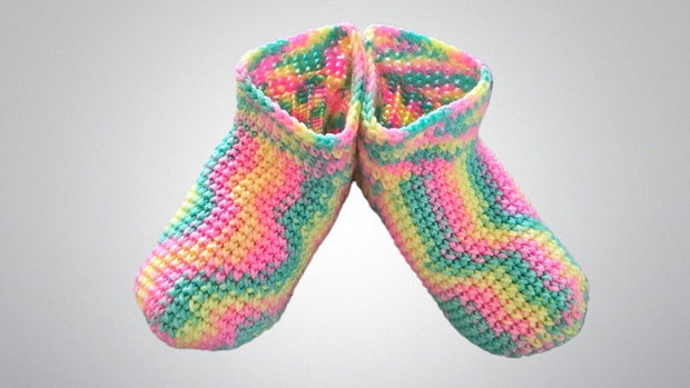 Botosei croșetați pentru copii Rainbow Dreams degradé multicolor