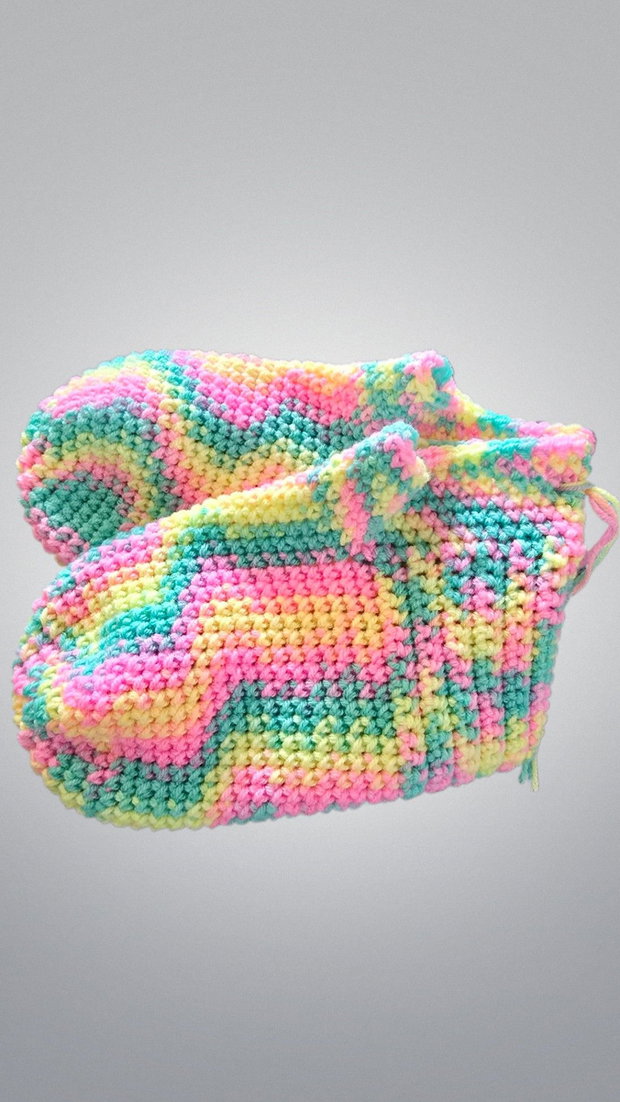 Botosei croșetați pentru copii Rainbow Dreams degradé multicolor