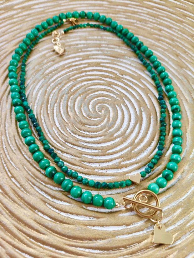 Colier CHOKER Malachit natural