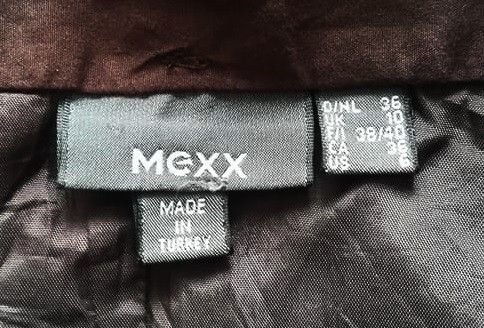 fusta maro bumbac cu broderie , Mexx , 40