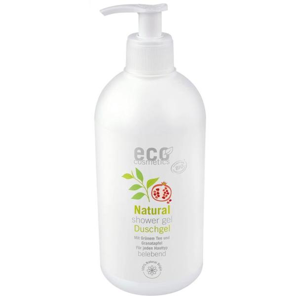 Gel de Dus Natural cu Rodie si Ceai Verde - Eco Cosmetics Natural Shower Gel, 500 ml