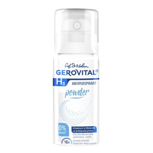 Deodorant Antiperspirant fara Alcool - Gerovital H3 Powder, 40 ml