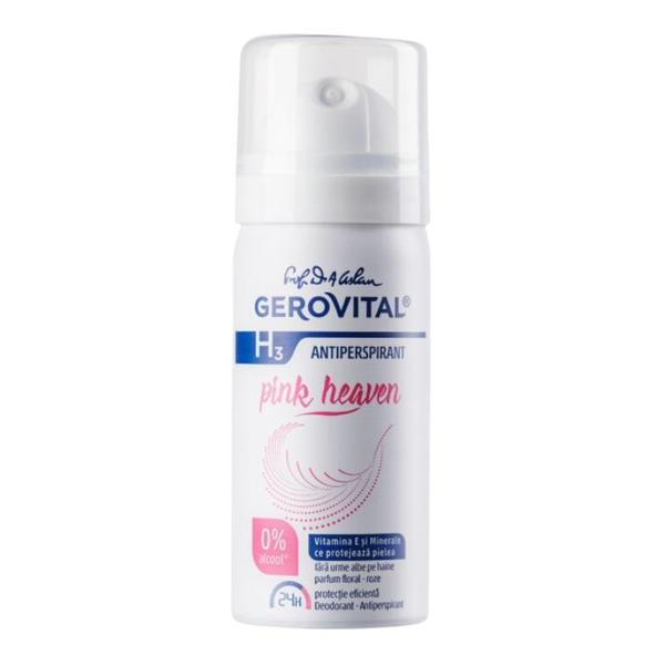 Deodorant Antiperspirant fara Alcool - Gerovital H3 Pink Heaven, 40 ml