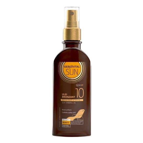Ulei Bronzant cu Protectie Solara Scazuta SPF 10 - Gerovital Sun Tanning Oil, 150 ml