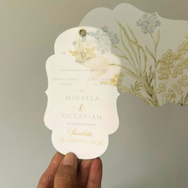 Invitatie Nunta cu motiv floral
