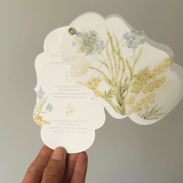 Invitatie Nunta cu motiv floral
