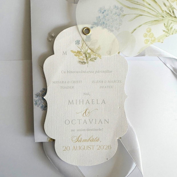 Invitatie Nunta cu motiv floral