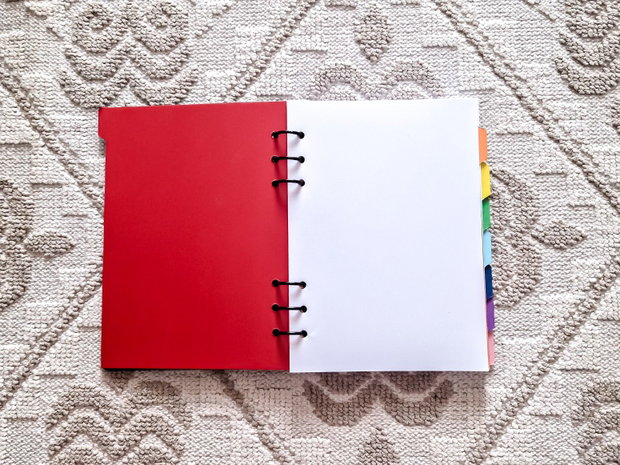 CAIET MECANIC A5 cu Refill Rezerve Foi - Print Personalizat Fata si Separatoare (Planner, Organizator)