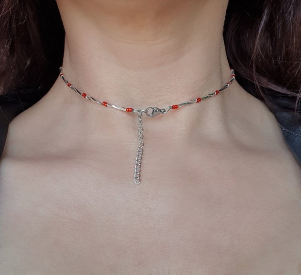 Choker minimalist cu mărgele Miyuki