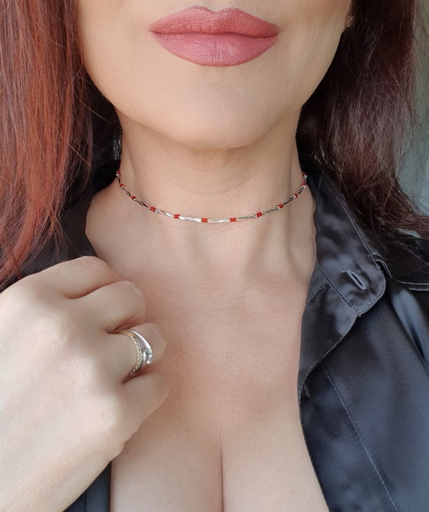 Choker minimalist cu mărgele Miyuki