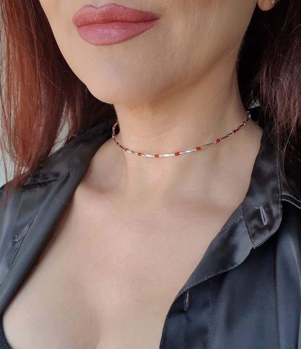 Choker minimalist cu mărgele Miyuki
