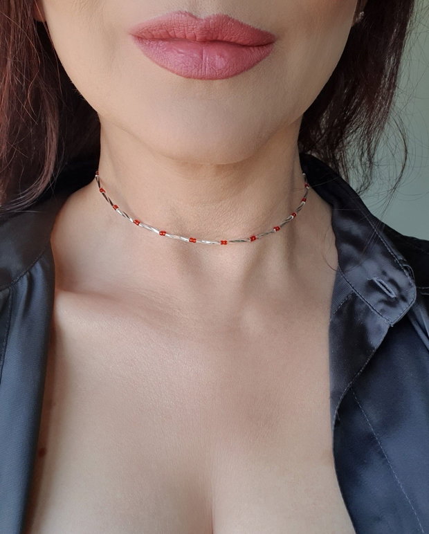 Choker minimalist cu mărgele Miyuki