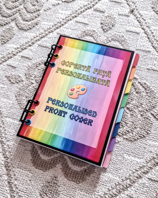 CAIET MECANIC A5 cu Refill Rezerve Foi - Print Personalizat Fata-Verso si Separatoare (Planner, Organizator)