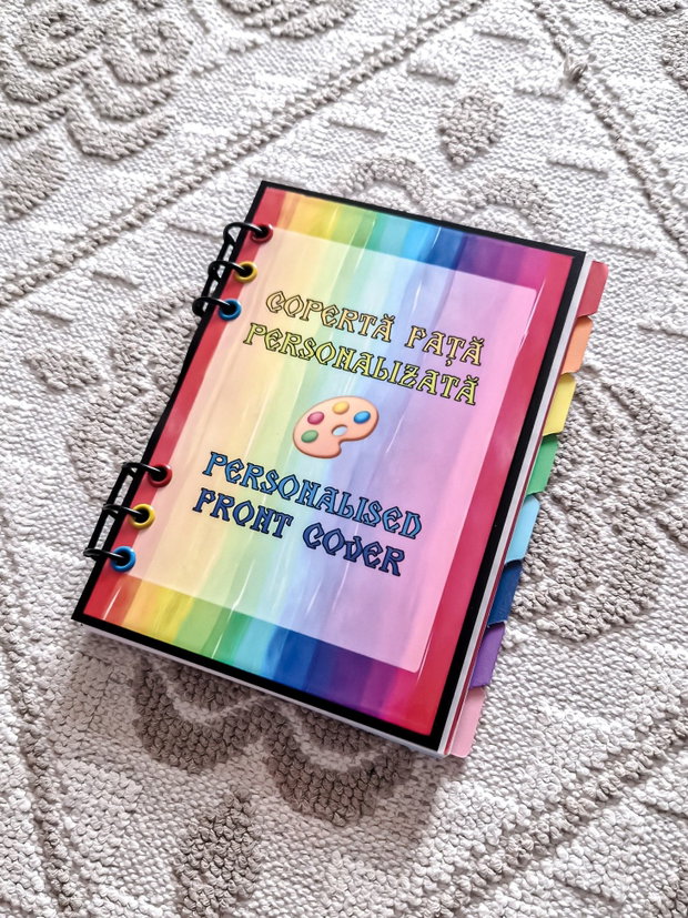 CAIET MECANIC A5 cu Refill Rezerve Foi - Print Personalizat Fata-Verso si Separatoare (Planner, Organizator)