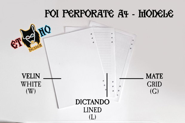 FOI PERFORATE A4 - Set 20 Rezerve Caiete Mecanice Ethnoloop