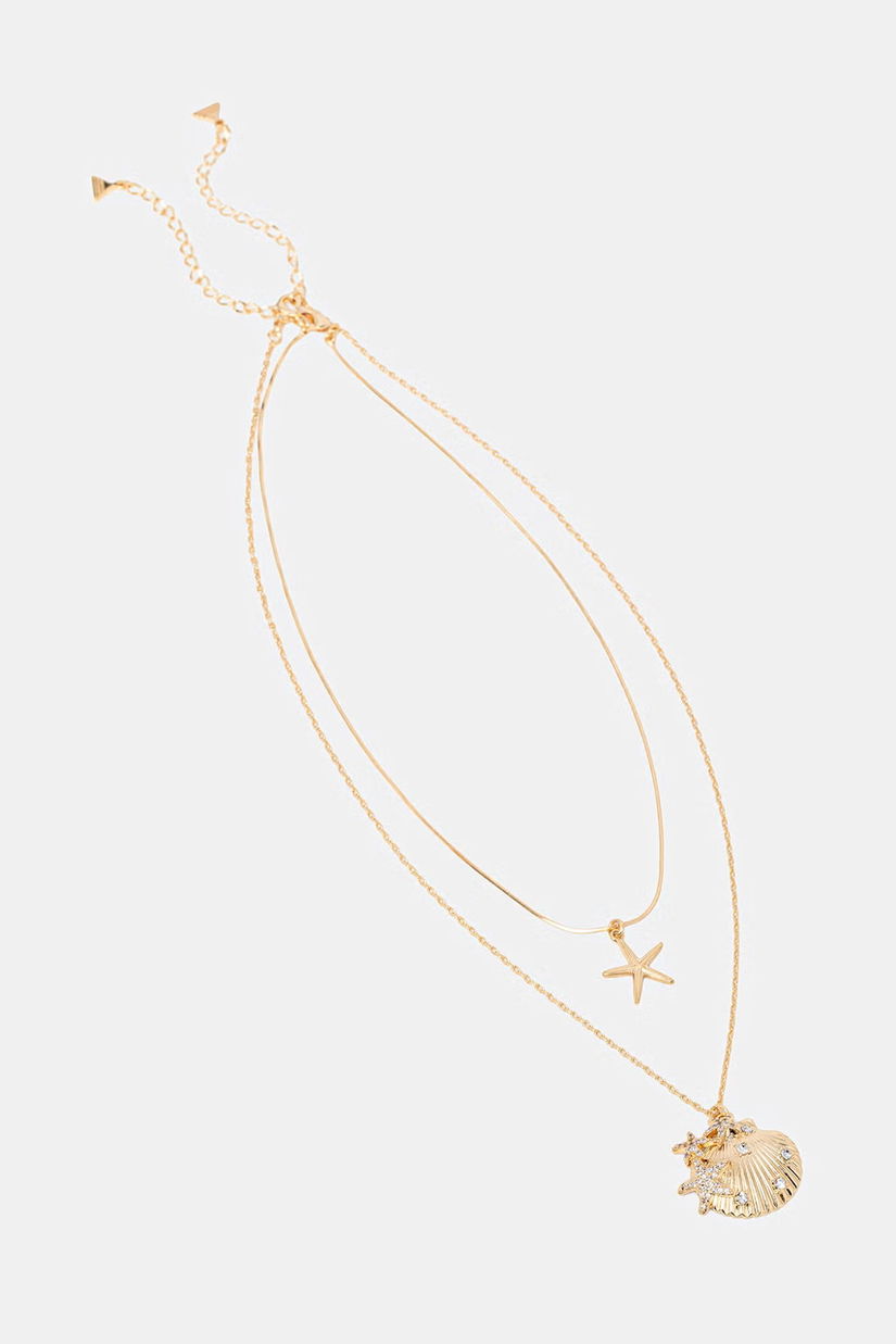 Aldo colier pentru femei, din metal cu zirconiu cubic SEACHARMSIE pachet de 2