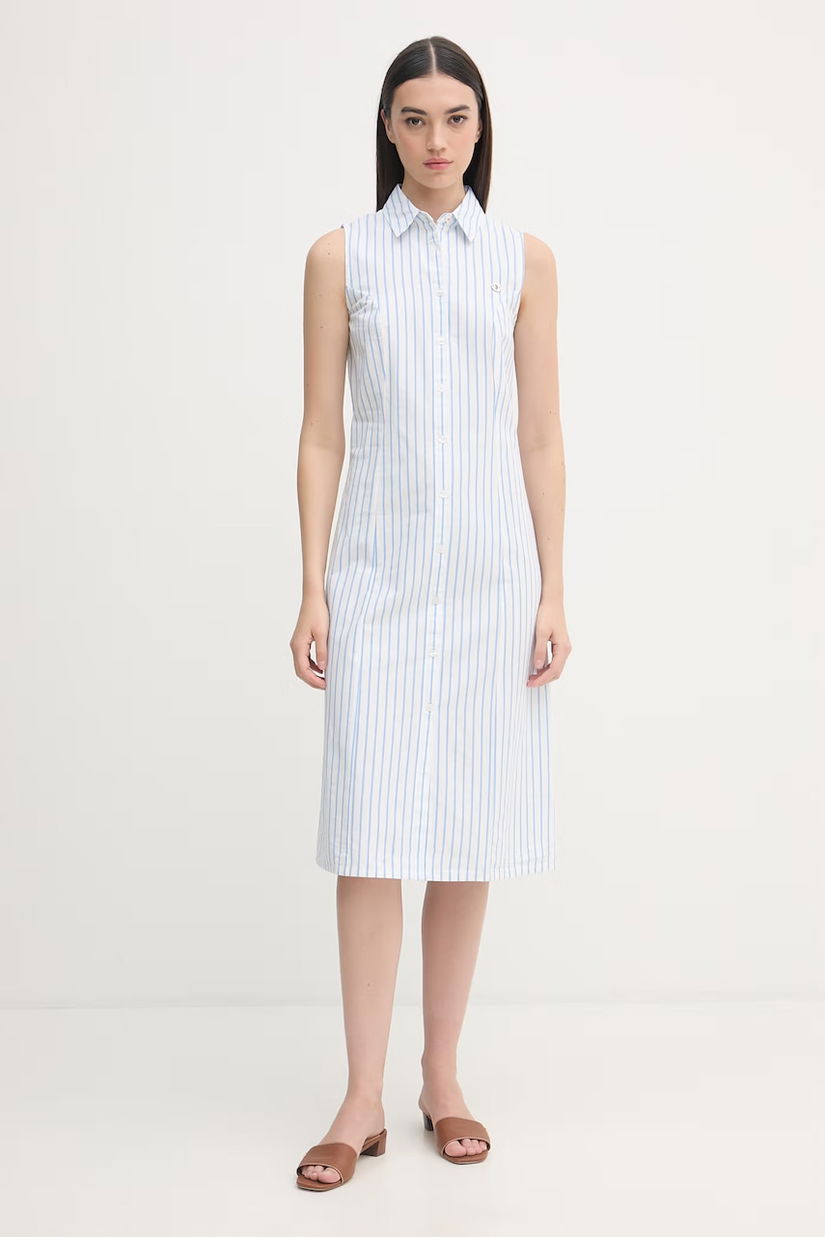 U.S. polo Assn. rochie din bumbac SLEEVELESS TIE-BACK MIDI