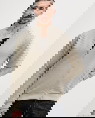 Karl Lagerfeld hanorac cu fermoar pentru bărbați, cu vâscoză