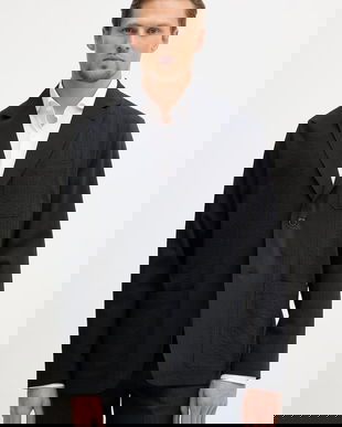 Armani Exchange sacou cu un singur rând de nasturi pentru bărbați, cu lyocell