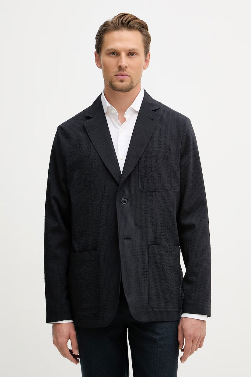 Armani Exchange sacou cu un singur rând de nasturi pentru bărbați, cu lyocell