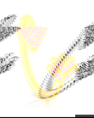 Tous inel de damă din argint placat cu aur
