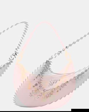 Guess geantă croissant pentru femei TASMIN