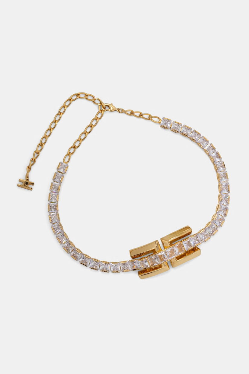 Elisabetta Franchi Choker pentru femei din metal
