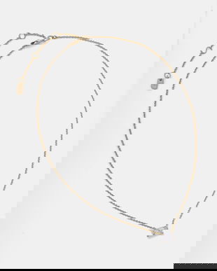 Lauren Ralph Lauren Colier de damă din metal cu zirconiu cubic