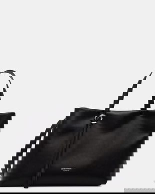 Emporio Armani geantă shopper pentru femei, din piele