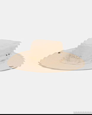 Pinko pălărie cu boruri largi de damă din bumbac