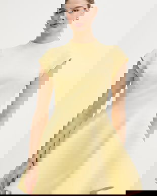 Bardot rochie evazată cu vâscoză