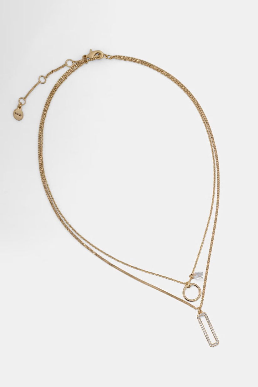 DKNY colier cu pandantiv pentru femei, din metal