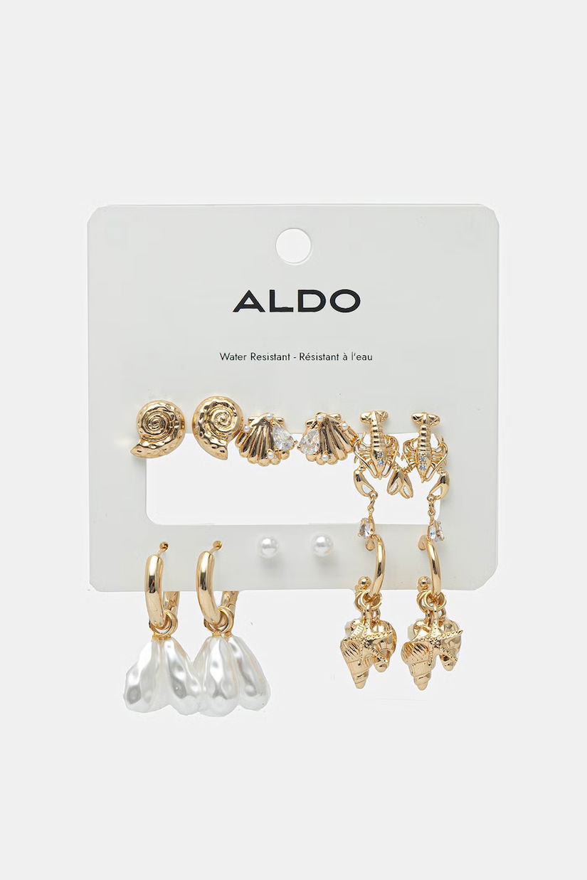 Aldo set de cercei pentru femei, din metal SHELLBELLE pachet de 6