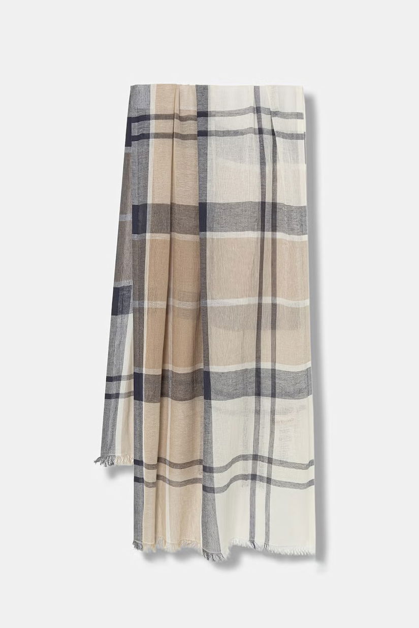 Barbour șal pentru femei, cu amestec de in Abigail