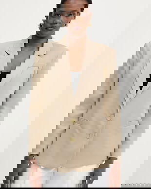 Armani Exchange sacou cu un singur rând de nasturi pentru femei