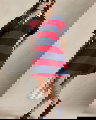 Polo Ralph Lauren rochie evazată din bumbac