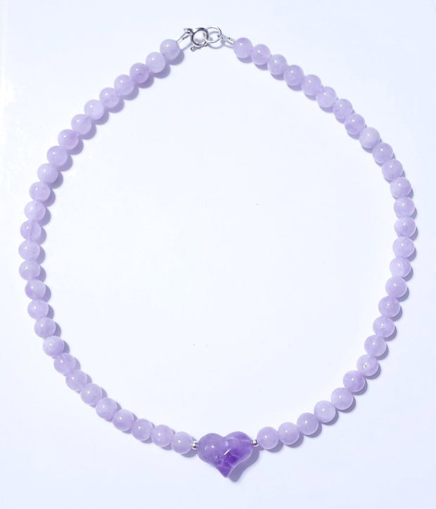 Colier argint 925 cu ametist lavanda