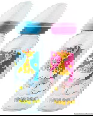 Biberon PP Decorat, R0112 Primii Pasi, 250 ml