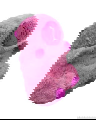 Jucarie de Plus Capybara Roz cu Respiratie si Lumina, Capybara Roz cu Mar