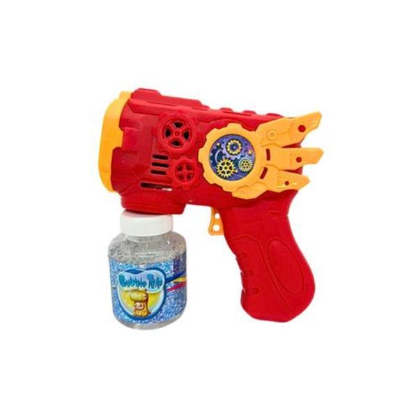 Pistol cu apa  Rosu Automat Baloane de Sapun Flying Armor cu Lumini, cu Solutie Inclusa